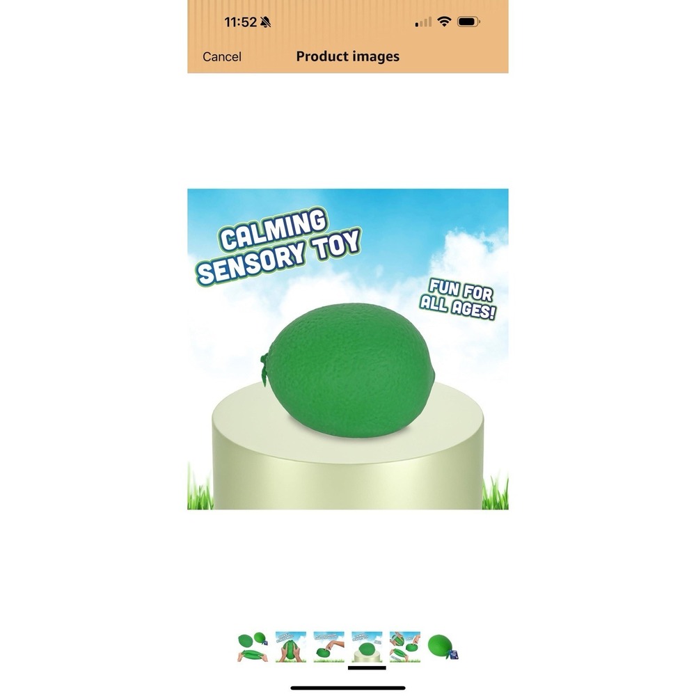 Toymendous Squish Lime Jumbo 16in Viral Squishy Toy Green Sensory - Picture 5 of 6